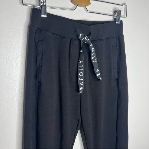 Seafolly Australia Joggers Black Drawstring Sz XS - Picture 6 of 7